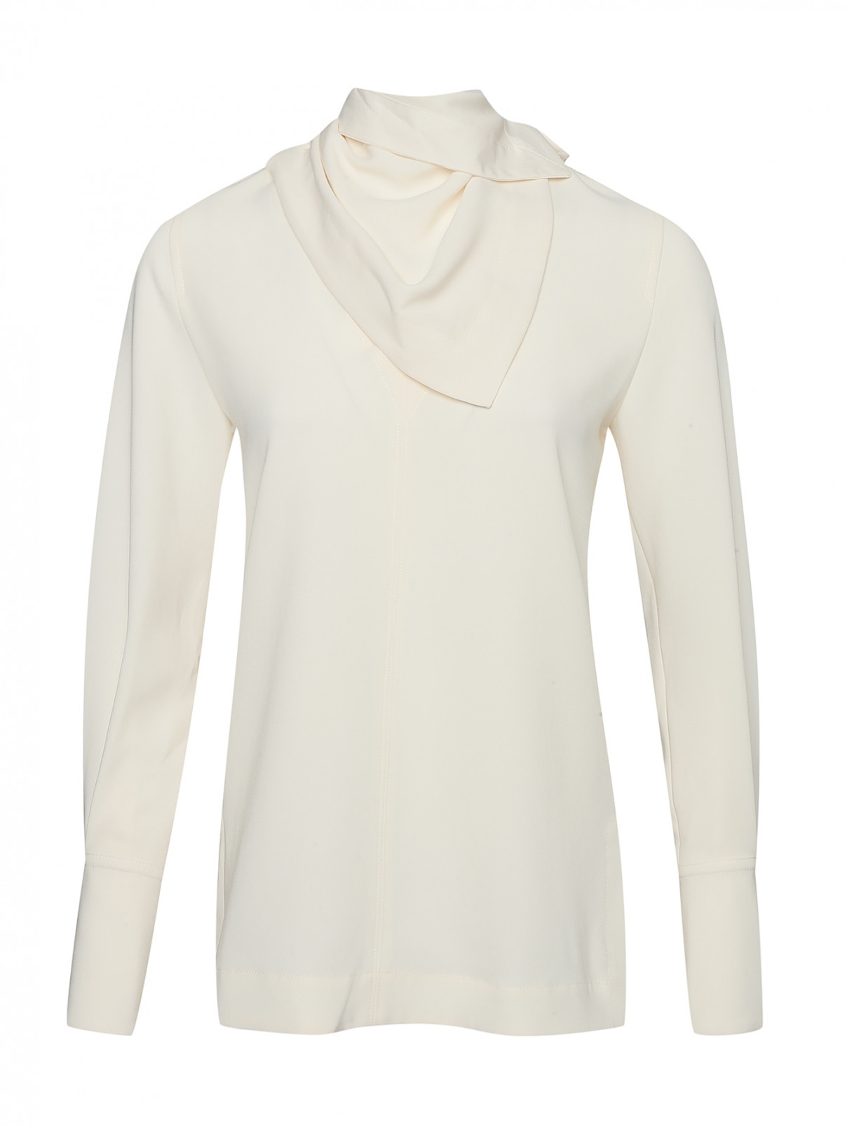 Блуза с декоративным воротом 3.1 Phillip Lim  –  Общий вид  – Цвет:  Белый