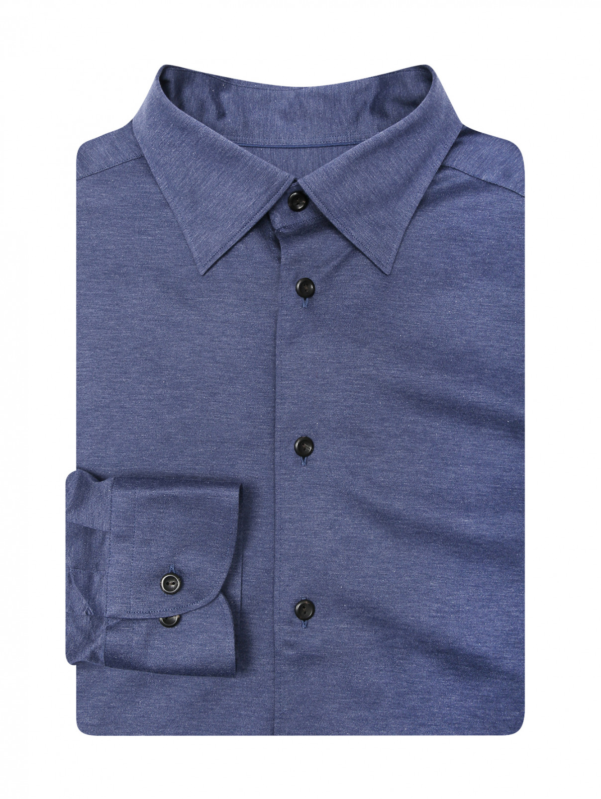 Рубашка из хлопка Eton  –  Общий вид  – Цвет:  Синий