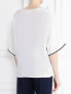 Блуза из шелка с вышивкой IVI collection  –  Модель Верх-Низ1