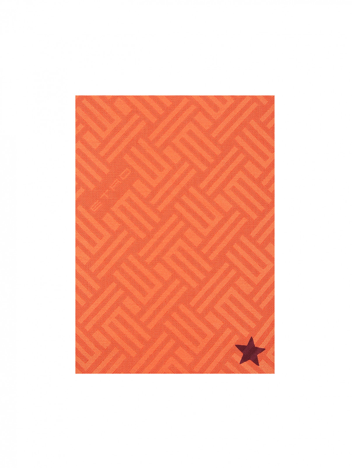 Платок из шелка и шерсти с узором Etro  –  Общий вид  – Цвет:  Оранжевый