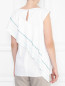 Блуза из хлопка с контрастной отделкой Marina Rinaldi  –  МодельВерхНиз1