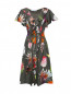 Платье-миди из хлопка с узором Blumarine  –  Общий вид