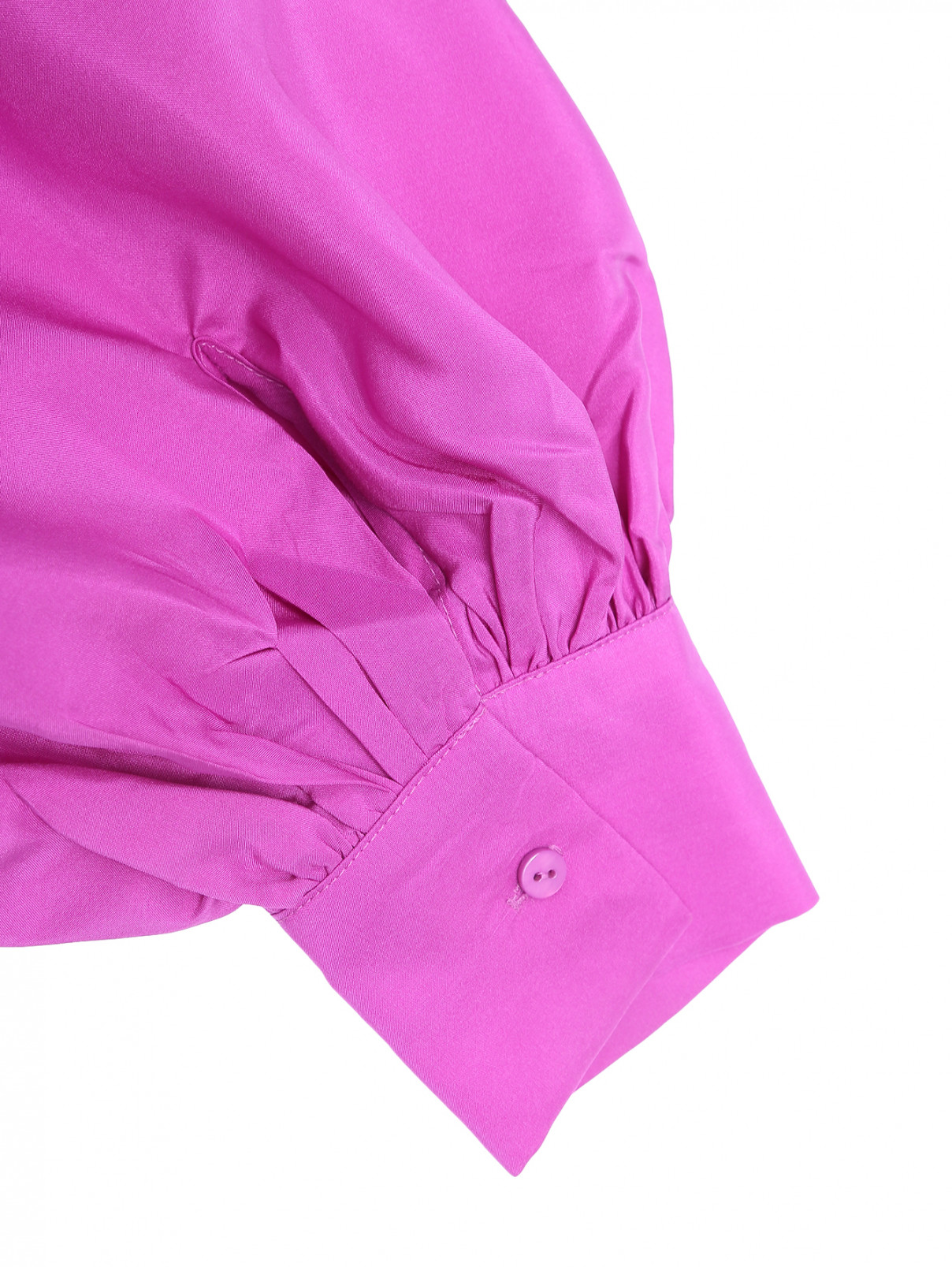 Укороченная блуза из шелка Rohe  –  Деталь1  – Цвет:  Фиолетовый