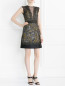 Платье из фактурной ткани с  отделкой из кружева Alberta Ferretti  –  Модель Общий вид