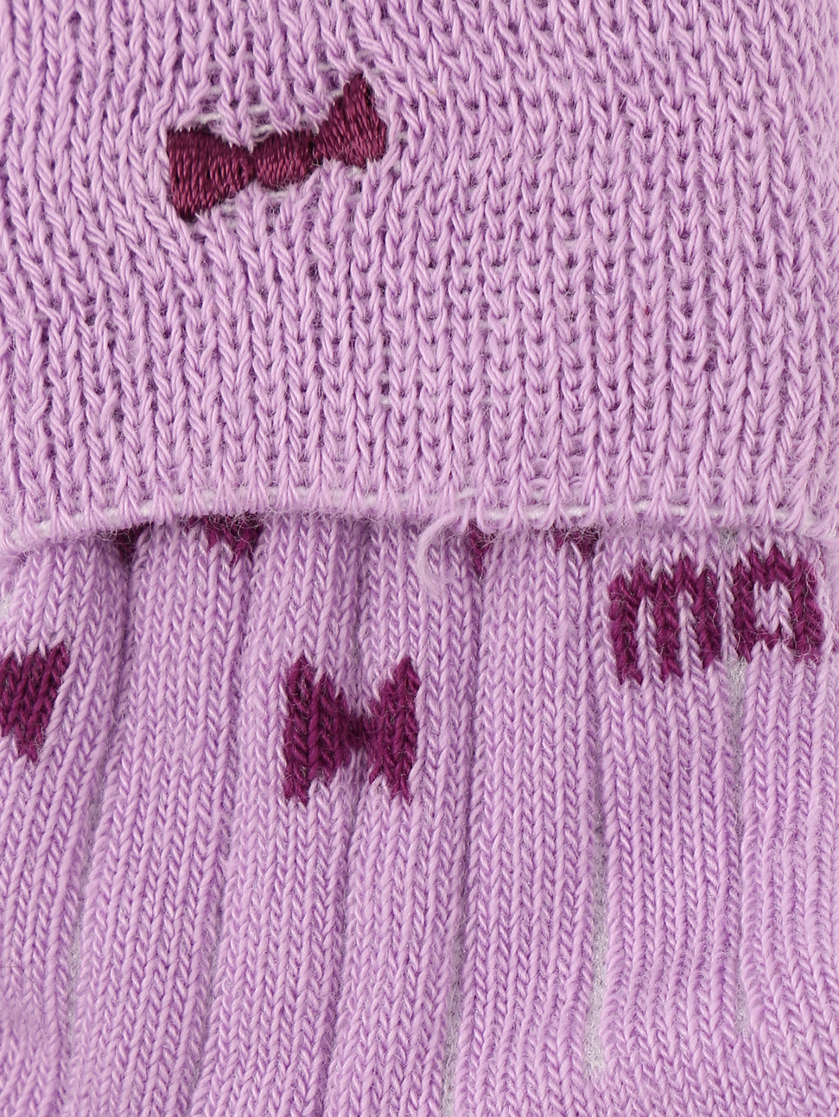 Носки из хлопка с принтом и вышивкой Maximo  –  Деталь  – Цвет:  Фиолетовый