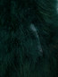 Жилет из перьев страуса с капюшоном Ermanno Firenze  –  Деталь1
