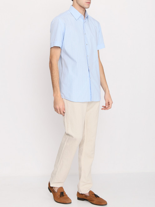 Рубашка с коротким рукавом из хлопка Lagerfeld - МодельОбщийВид