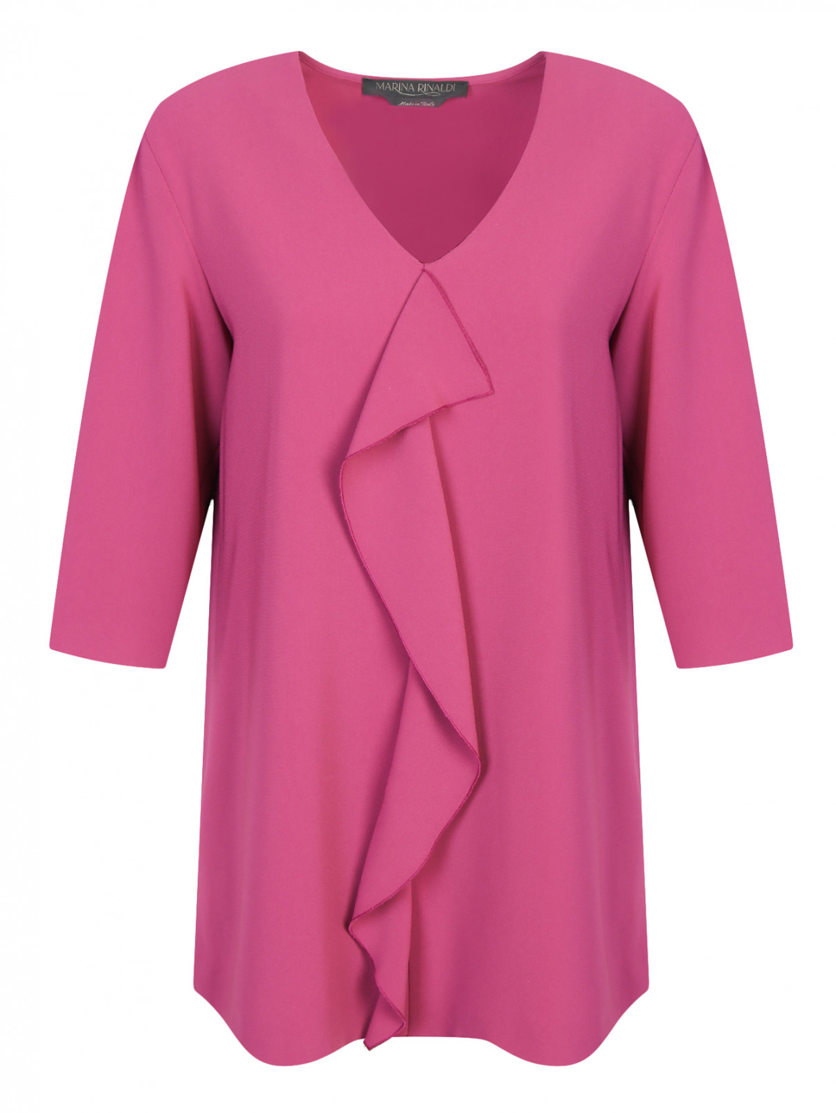 Блуза свободного кроя с рукавами 3/4 Marina Rinaldi  –  Общий вид  – Цвет:  Фиолетовый