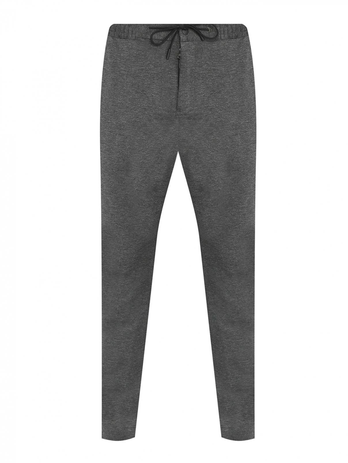 Трикотажные брюки на резинке с карманами PT Torino  –  Общий вид  – Цвет:  Серый