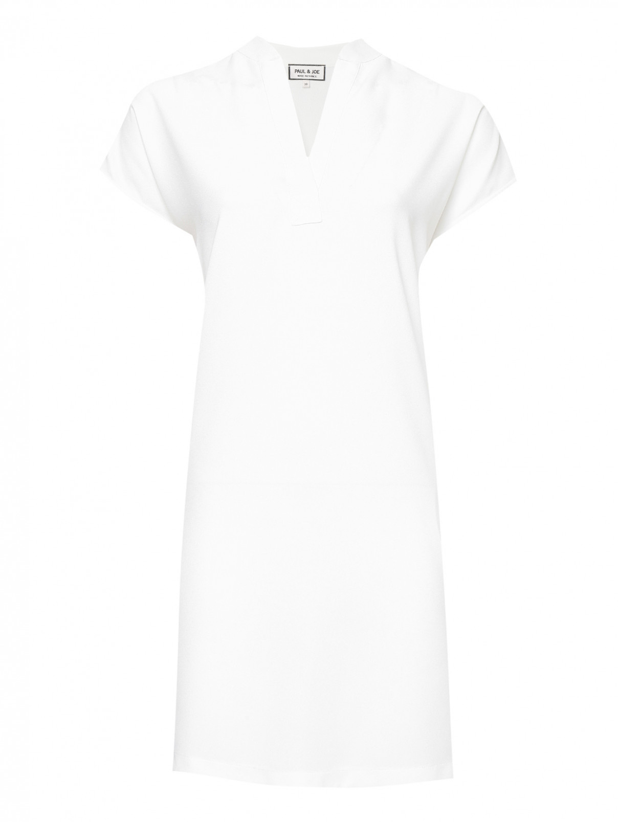 Платье без рукавов с карманами Paul&Joe  –  Общий вид  – Цвет:  Белый