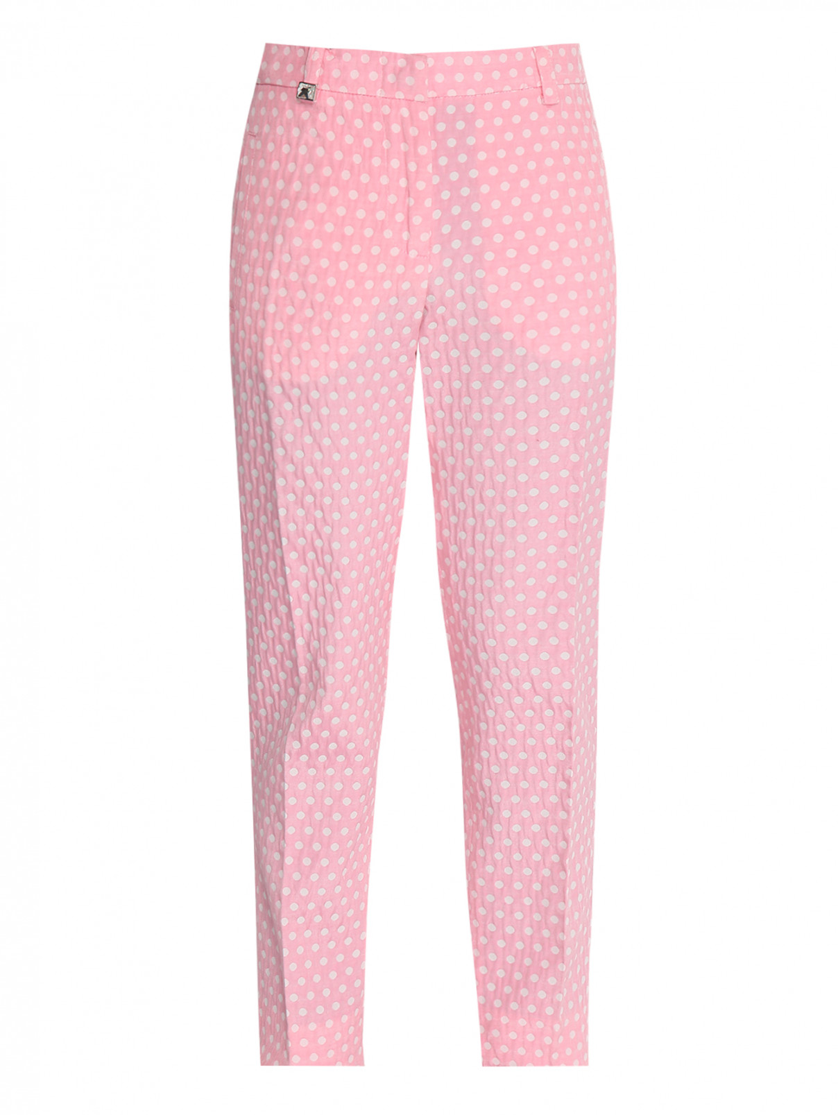 Укороченные брюки с узором "горошек" Simonetta  –  Общий вид  – Цвет:  Розовый