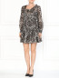 Вечернее платье-мини с принтом и оборками Moschino  –  Модель Общий вид