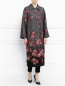 Пальто из фактурной ткани с цветочным узором Alberta Ferretti  –  Модель Верх-Низ