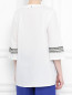 Блуза из хлопка с контрастной отделкой Marina Rinaldi  –  МодельВерхНиз1