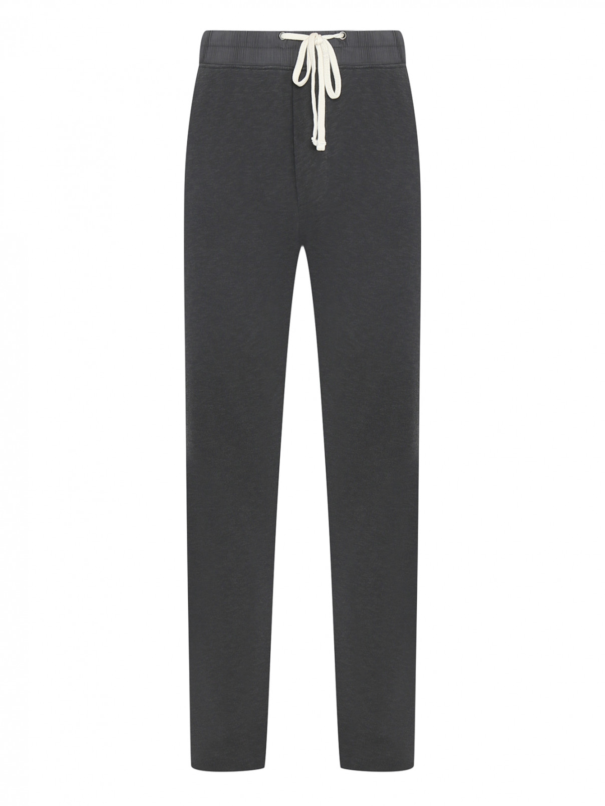 Трикотажные брюки из хлопка James Perse  –  Общий вид  – Цвет:  Серый