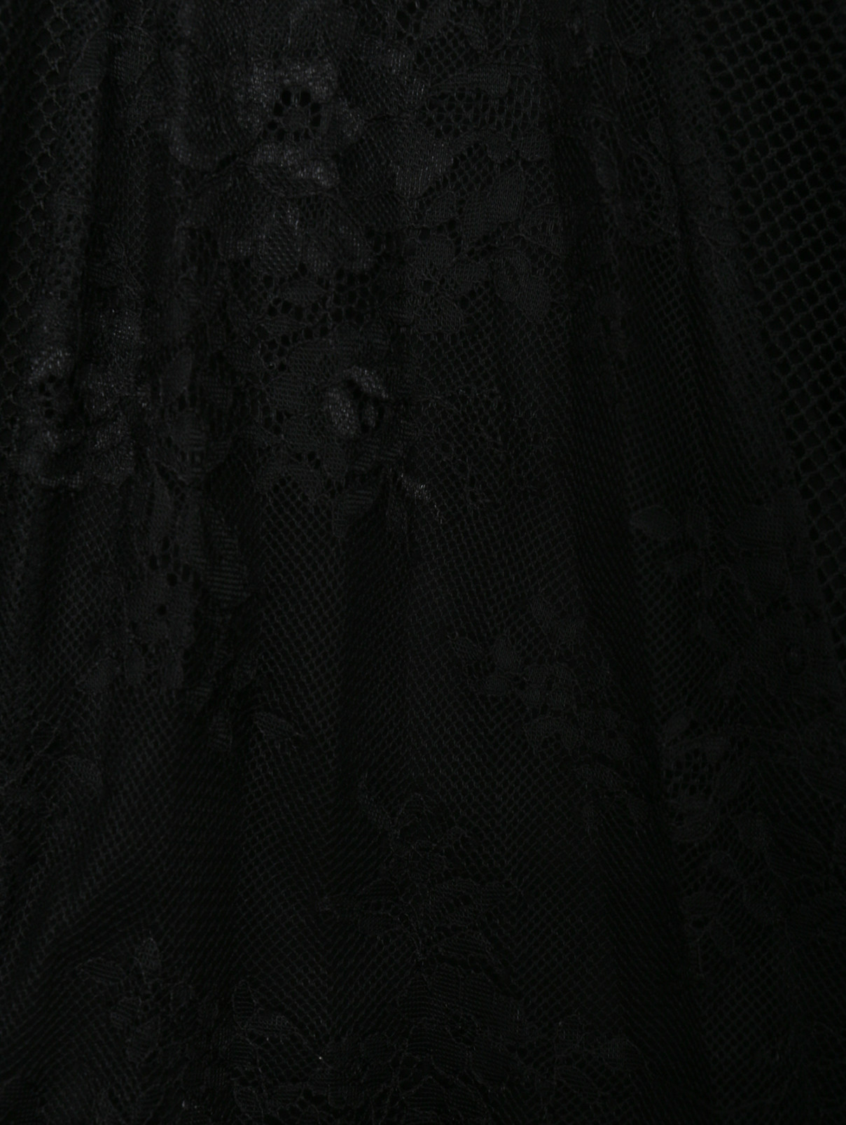 Платье-мини с кружевной отделкой Ermanno Ermanno Scervino  –  Деталь  – Цвет:  Черный