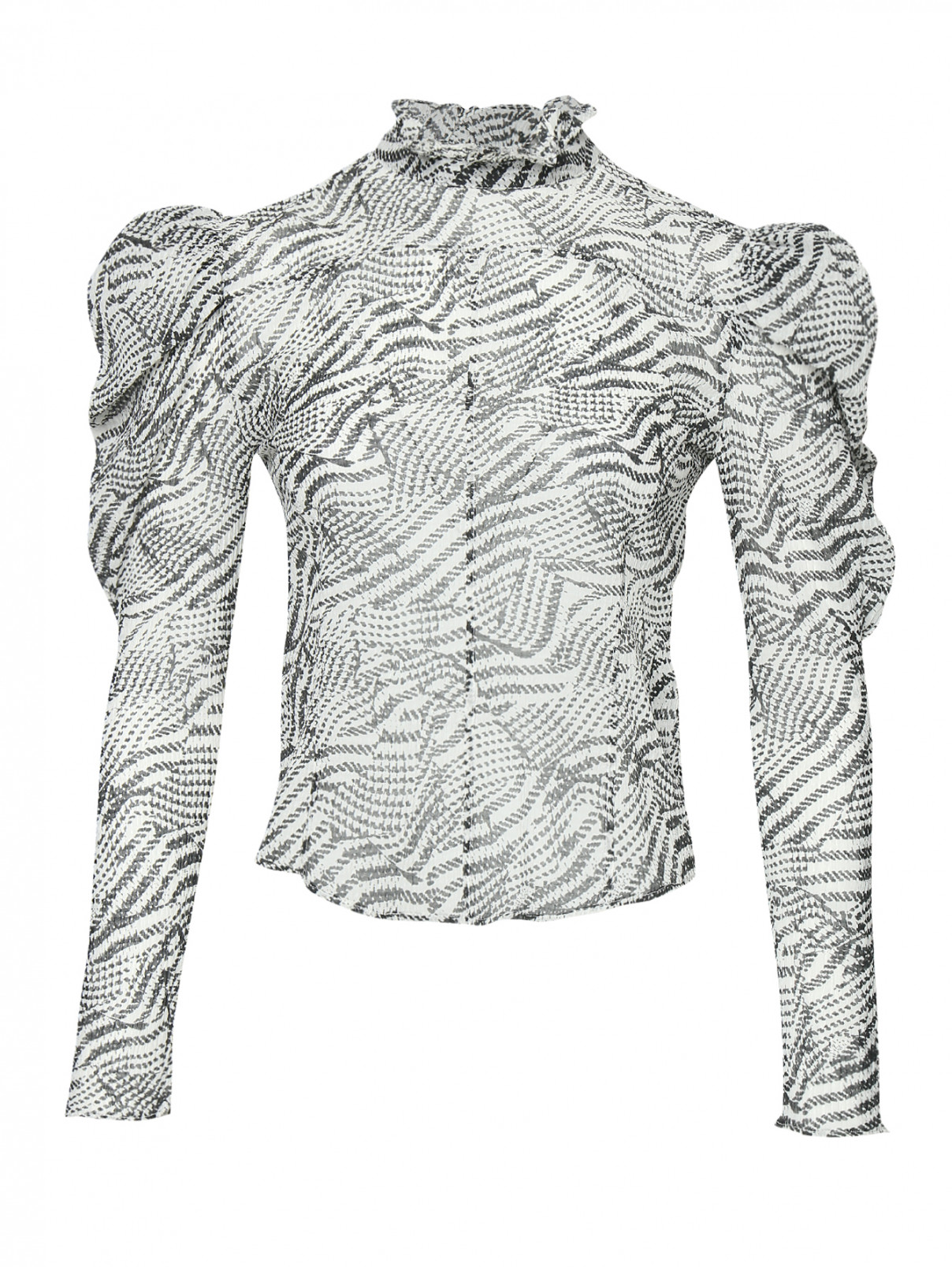 Блуза из хлопка и шелка с узором Isabel Marant  –  Общий вид  – Цвет:  Узор