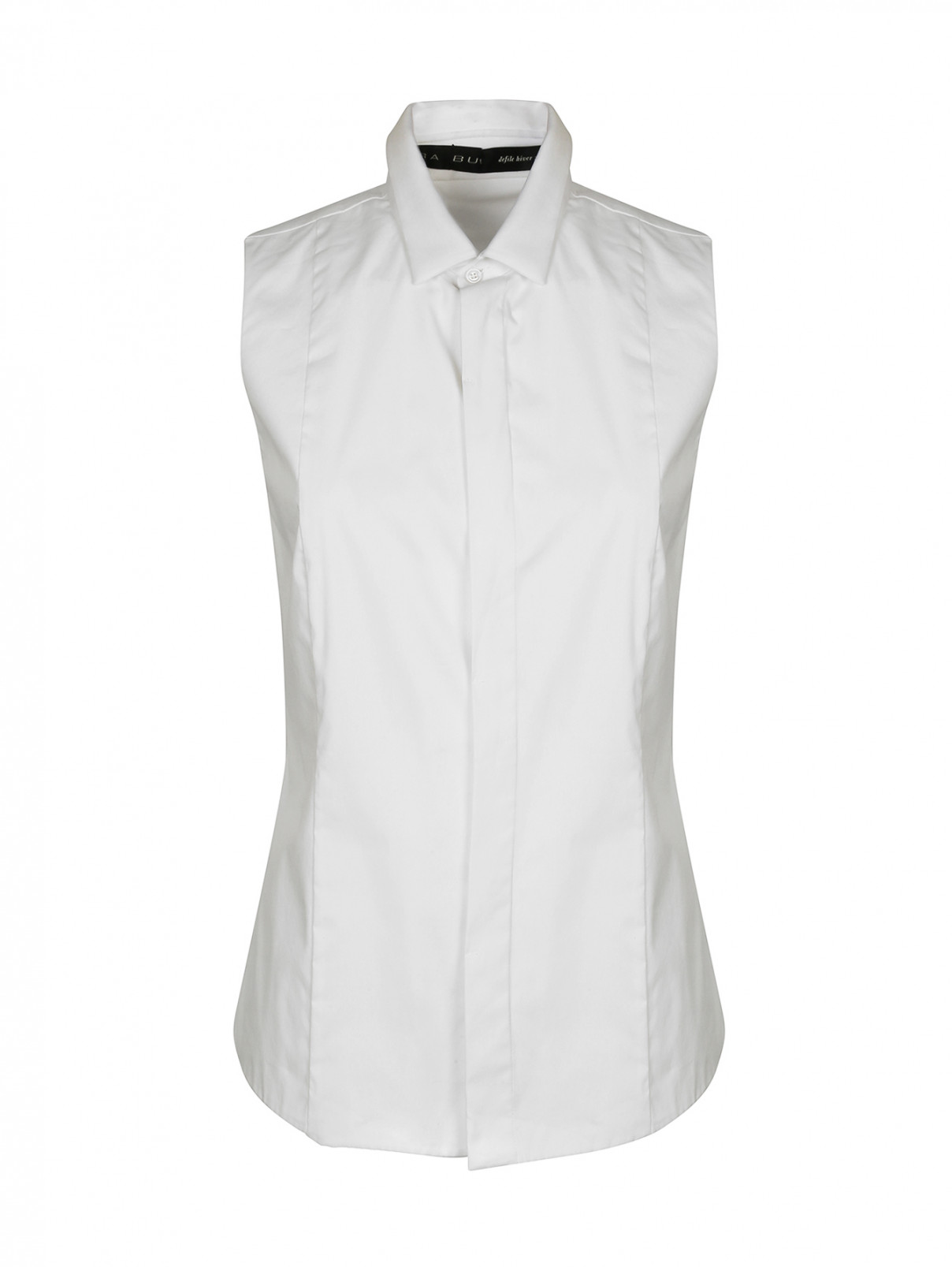 Блуза хлопковая Barbara Bui  –  Общий вид  – Цвет:  Белый