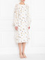 Платье из шелка с узором Nina Ricci  –  МодельВерхНиз