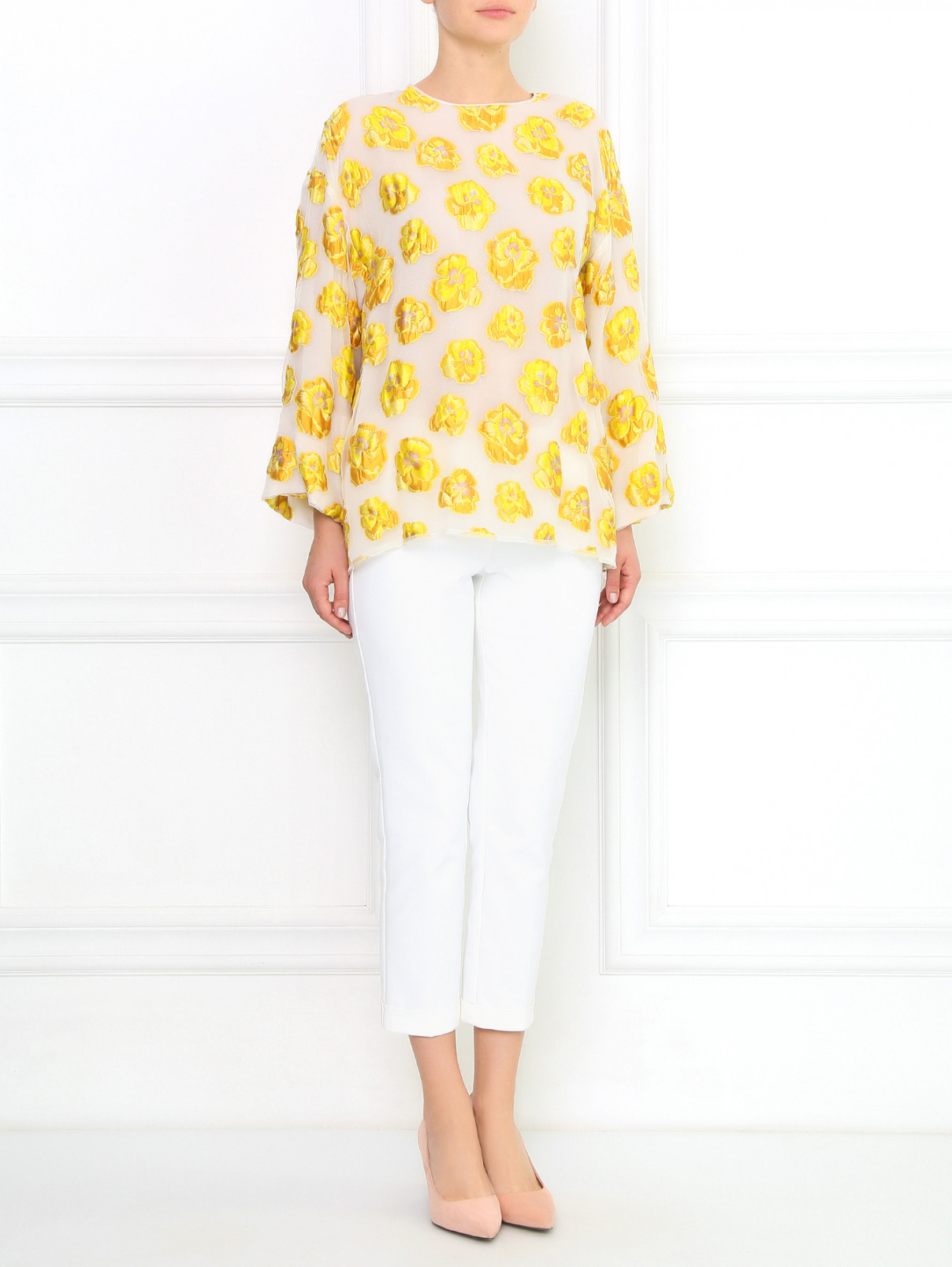 Блуза с цветочным узором Giambattista Valli  –  Модель Общий вид  – Цвет:  Узор