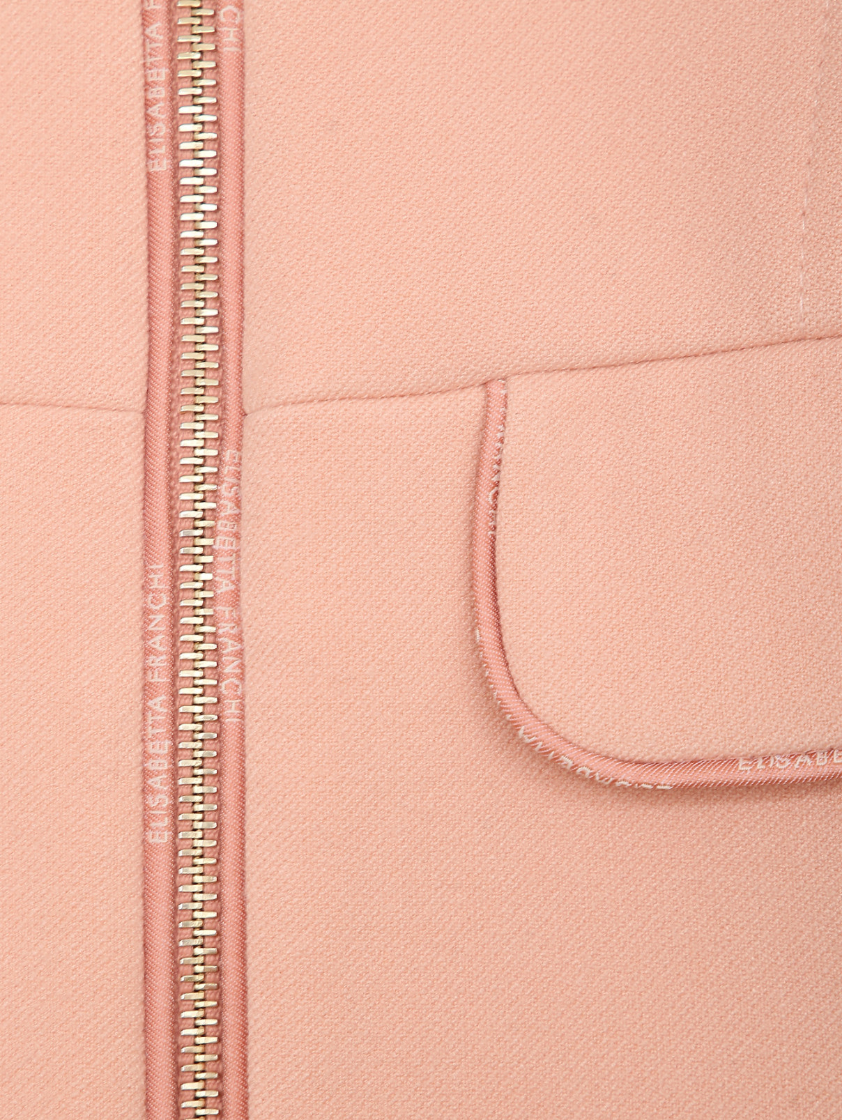 Пальто облегченное на молнии Elisabetta Franchi  –  Деталь1  – Цвет:  Оранжевый