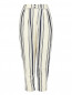 Укороченные брюки из хлопка и льна с узором "полоска" Antonio Marras  –  Общий вид
