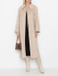 Пальто из шерсти с поясом Luisa Spagnoli  –  МодельОбщийВид