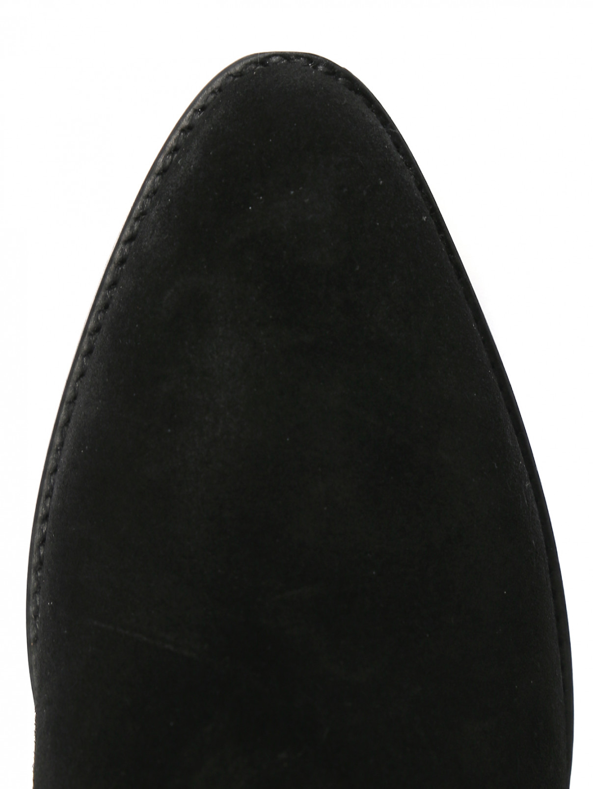 Казаки из кожи на среднем каблуке Marina Rinaldi  –  Обтравка3  – Цвет:  Черный