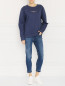 Свитшот из смешанного хлопка с принтом Tommy Jeans  –  МодельОбщийВид