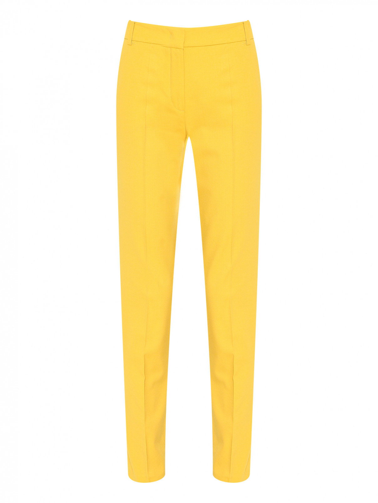 Брюки зауженного кроя с карманами Luisa Spagnoli  –  Общий вид  – Цвет:  Желтый
