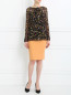 Блуза из шелка с цветочным узором Moschino Cheap&Chic  –  Модель Общий вид