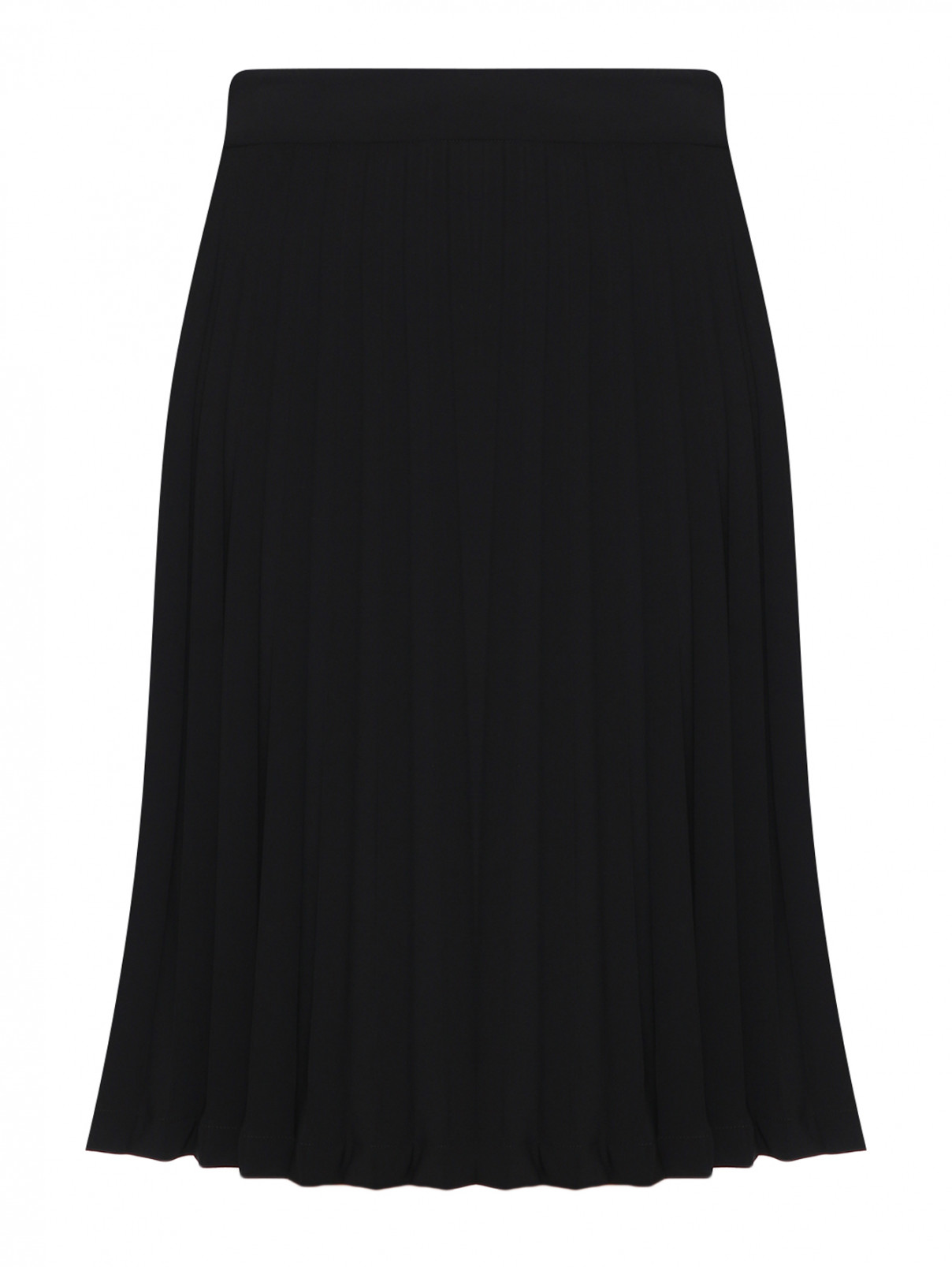 Юбка-миди с плиссировкой Moschino Boutique  –  Общий вид  – Цвет:  Черный