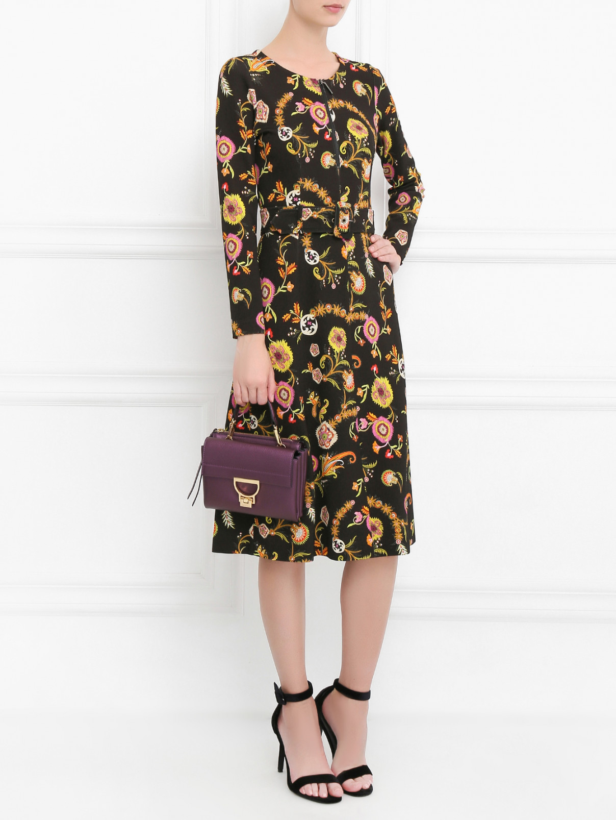 Платье с узором "пейсли" Etro  –  Модель Общий вид  – Цвет:  Черный