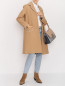 Пальто из смешанной шерсти с контрастной вышивкой Moschino Boutique  –  МодельОбщийВид