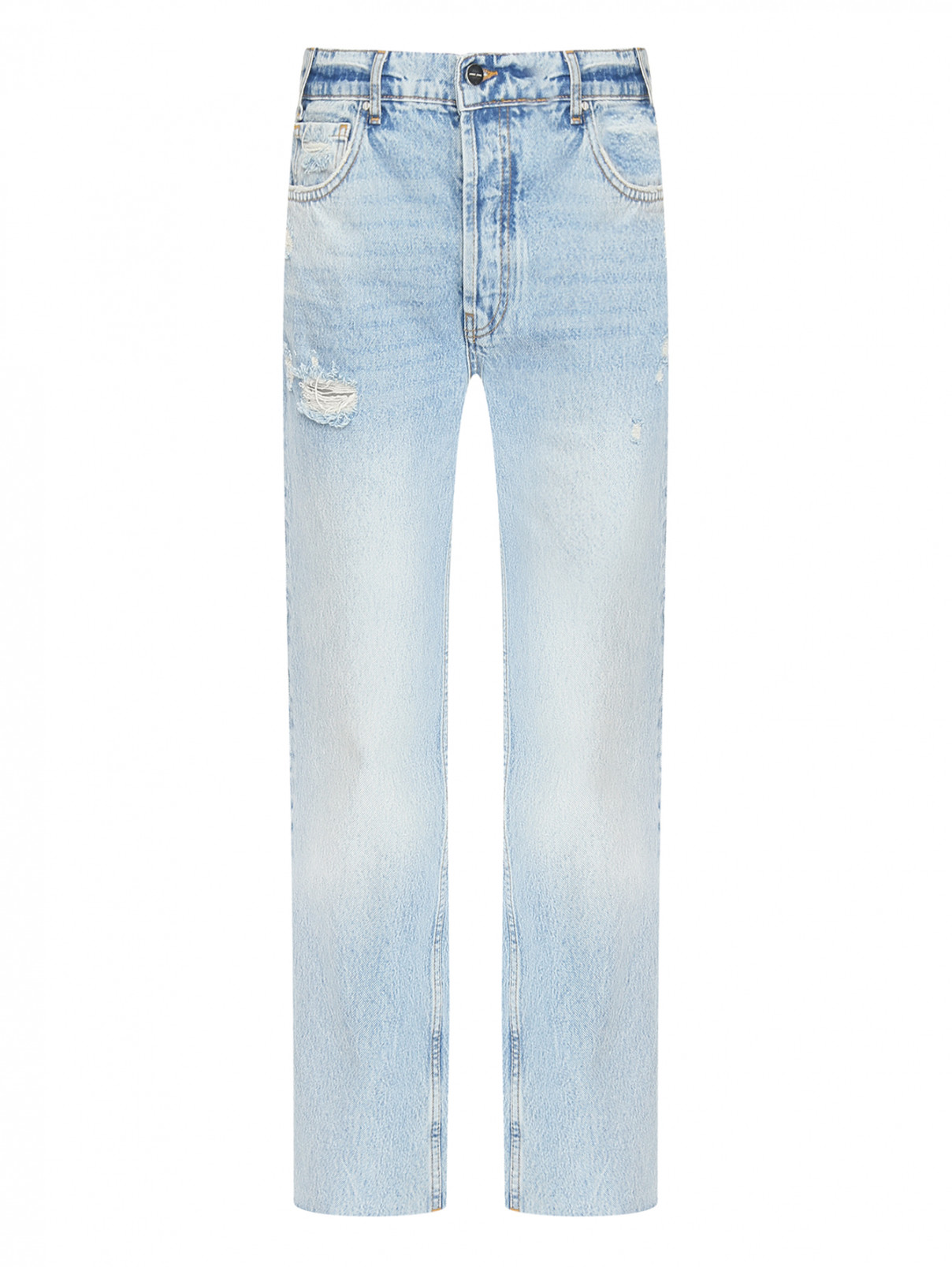 Широкие джинсы из хлопка с карманами Anine Bing  –  Общий вид  – Цвет:  Синий