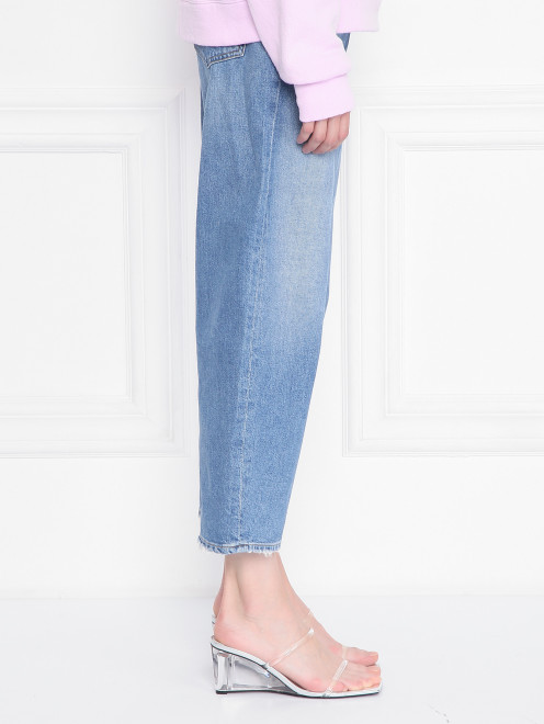 Укороченные джинсы из хлопка  - МодельВерхНиз2