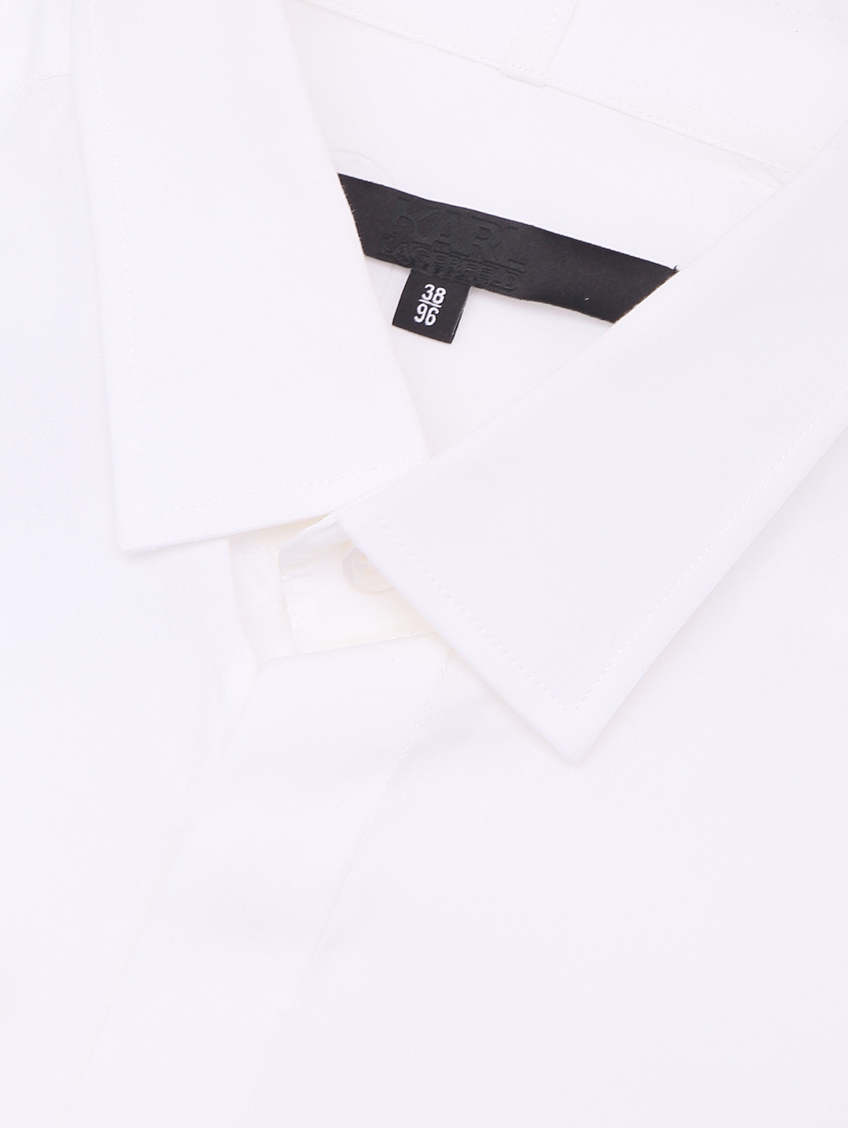 Однотонная рубашка из хлопка Karl Lagerfeld  –  Деталь1