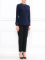Блуза из шелка декорированная цепями Moschino  –  Модель Общий вид
