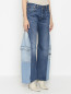 Комбинированные джинсы с карманами Ombra  –  МодельВерхНиз