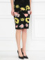 Трикотажная юбка-миди с цветочным узором Moschino  –  Модель Верх-Низ