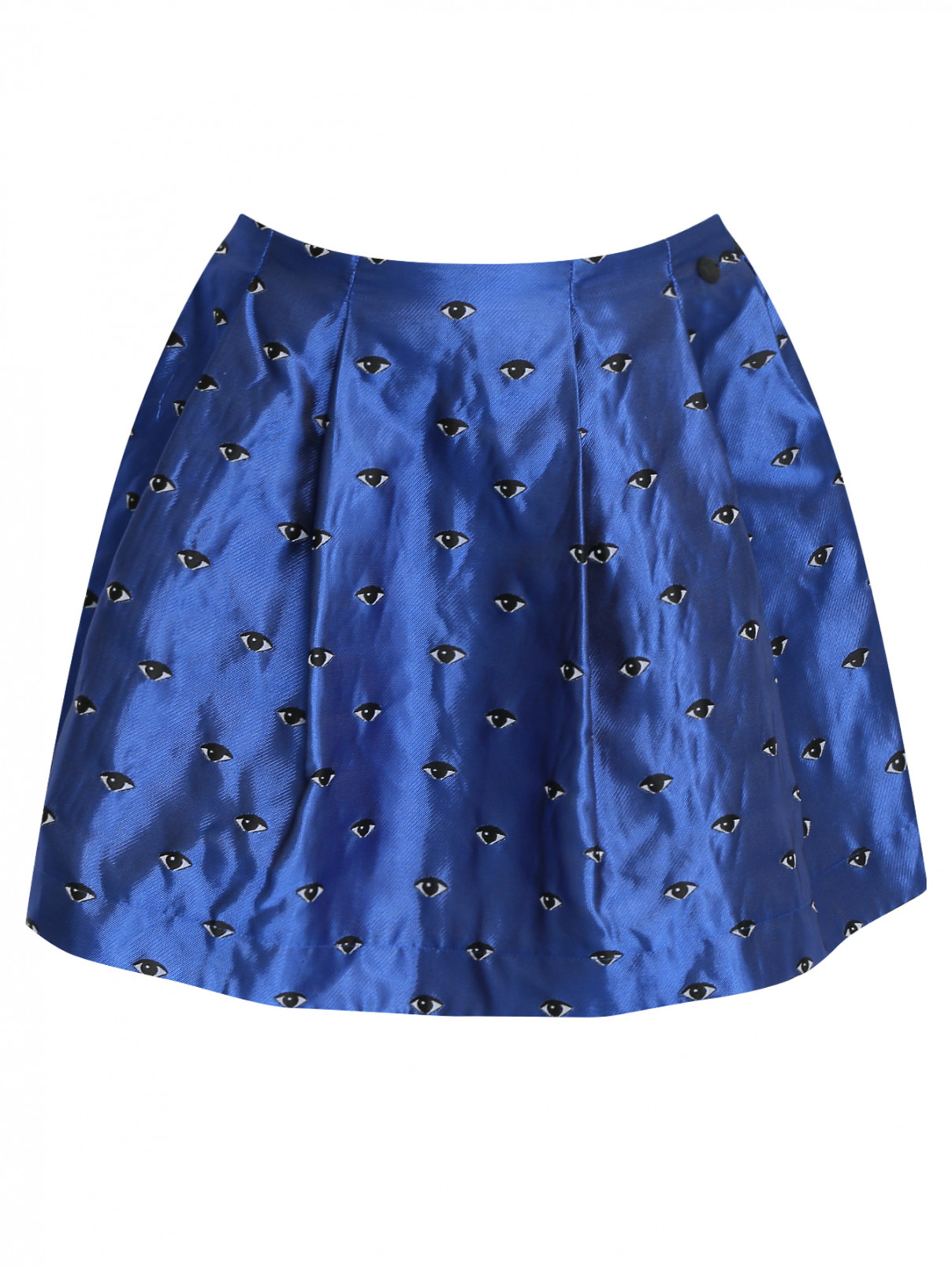 Жаккардовая юбка на резинке Kenzo  –  Общий вид  – Цвет:  Синий