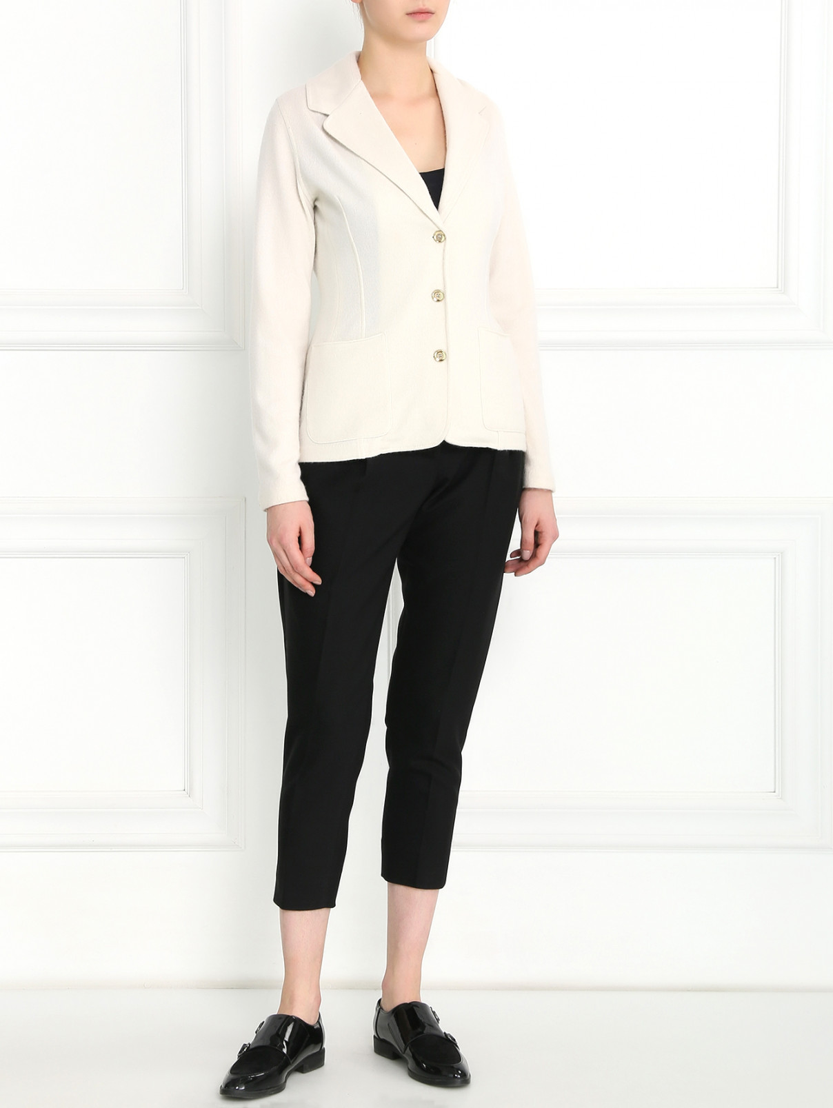 Укороченные брюки с боковыми карманами Max&Co  –  Модель Общий вид  – Цвет:  Черный