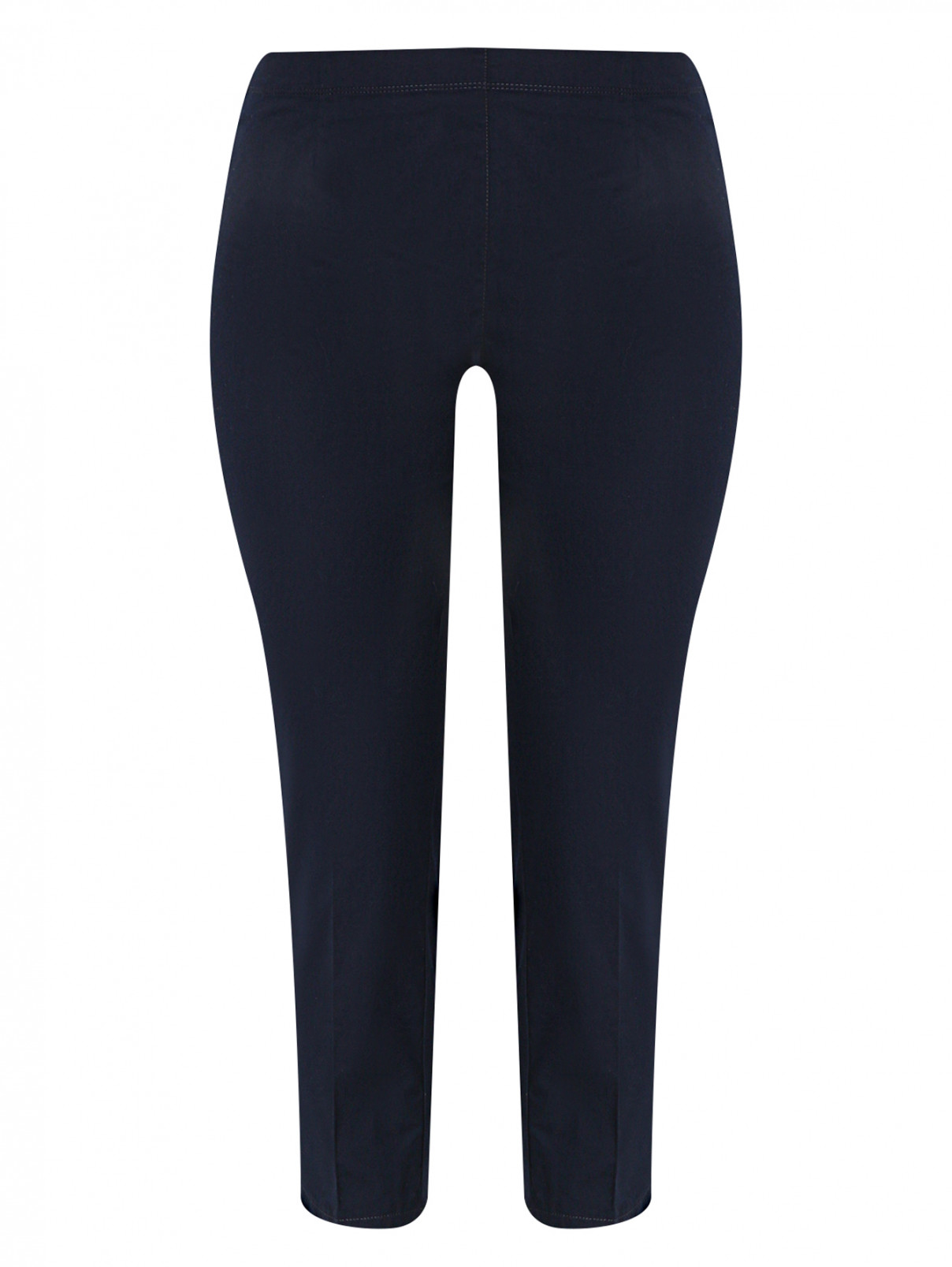 Укороченные брюки из хлопка Elena Miro  –  Общий вид  – Цвет:  Синий