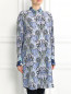 Блуза из шелка с цветочным узором Aquilano Rimondi  –  Модель Верх-Низ