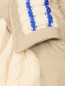 Пальто крупной вязки с отделкой тканью Maison Margiela  –  Деталь