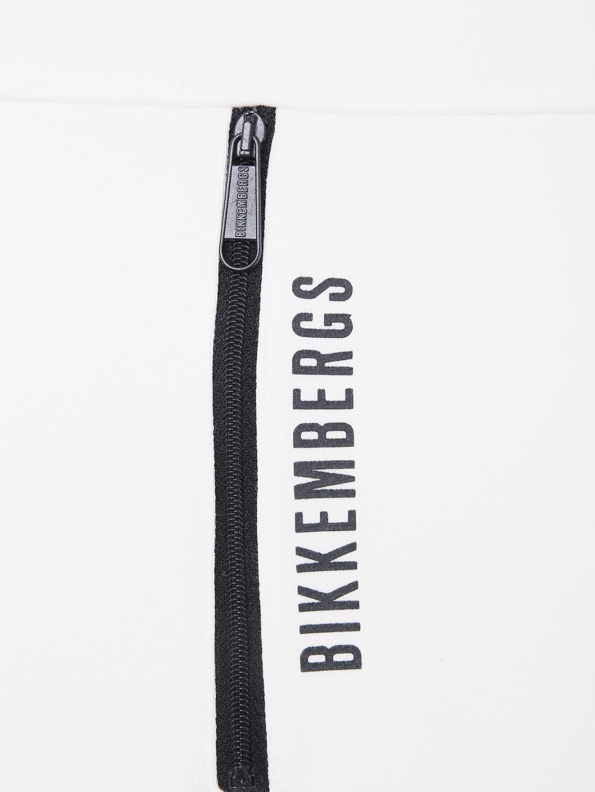 Толстовка с капюшоном и карманом Bikkembergs  –  Деталь1  – Цвет:  Белый