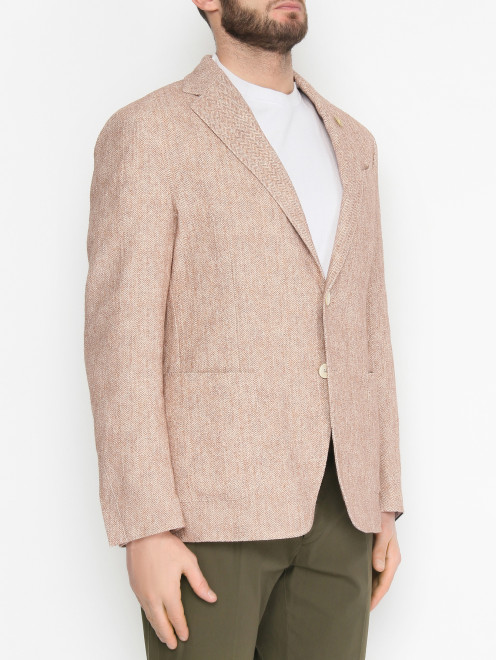 Пиджак из хлопка с карманами LARDINI - МодельВерхНиз