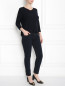 Узкие джинсы из плотного эластичного денима Ashley Graham x Marina Rinaldi  –  МодельОбщийВид