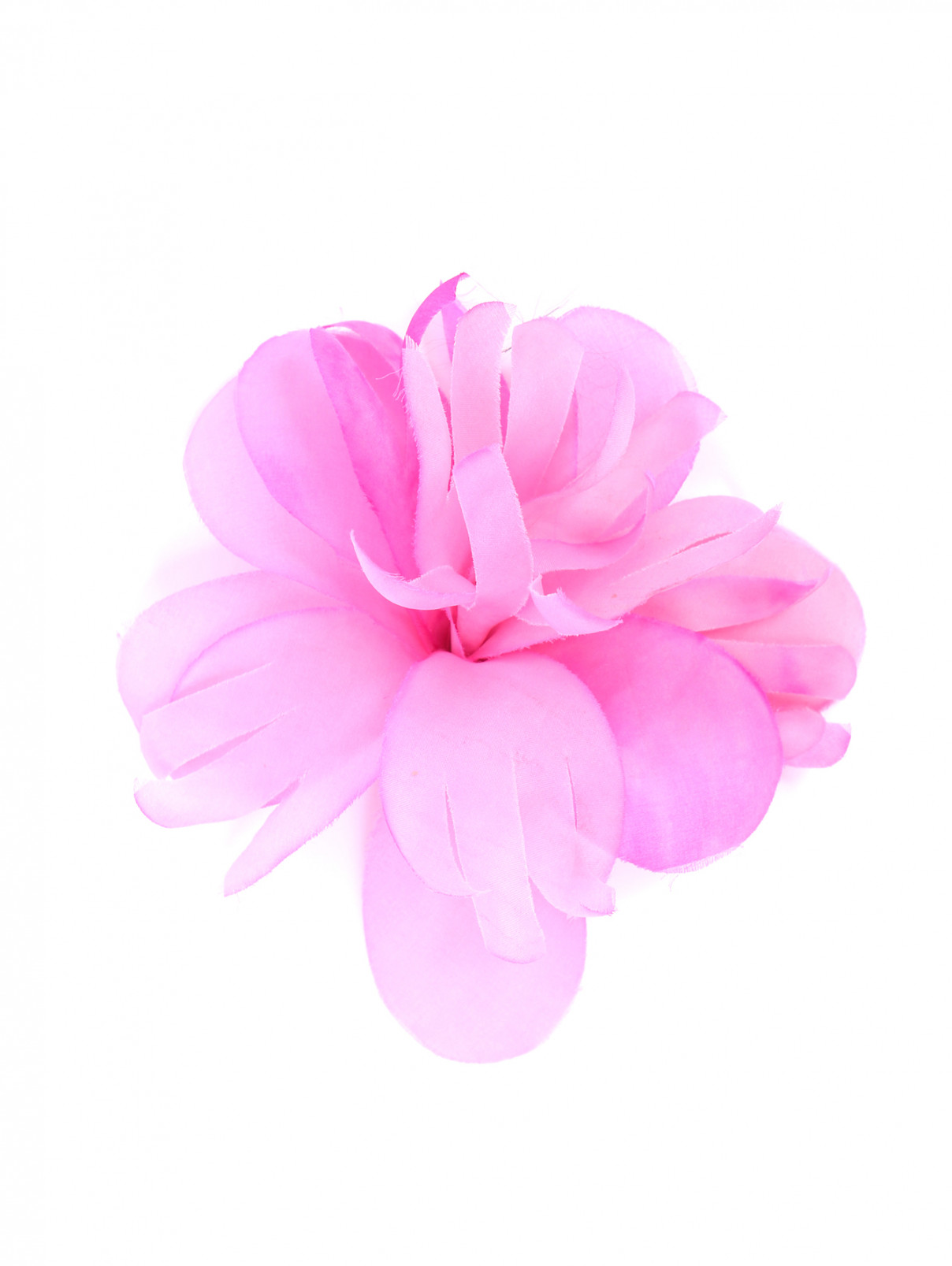 Брошь в виде цветка из шелка Max Mara  –  Общий вид  – Цвет:  Розовый