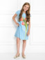 Платье из хлопка с цветочной аппликацией MiMiSol  –  МодельОбщийВид